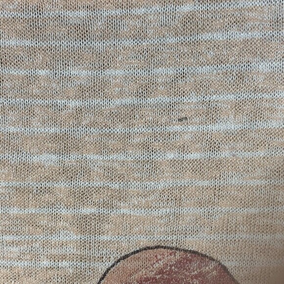 Disney w/ Lauren Conrad I Love Mickey Top Women L Thin Knit Pink Stripe Hi-low - Picture 3 of 7